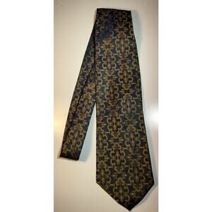 The National Rochester Imported Neck Tie Blue And Gold
